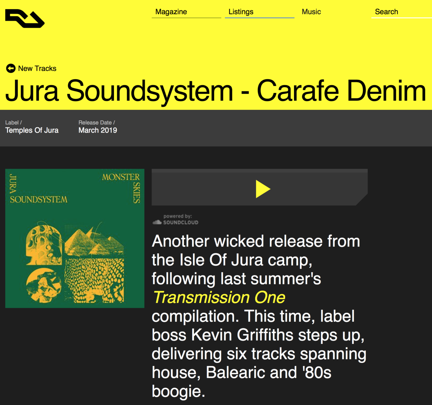 RA Feature Carafe Denim